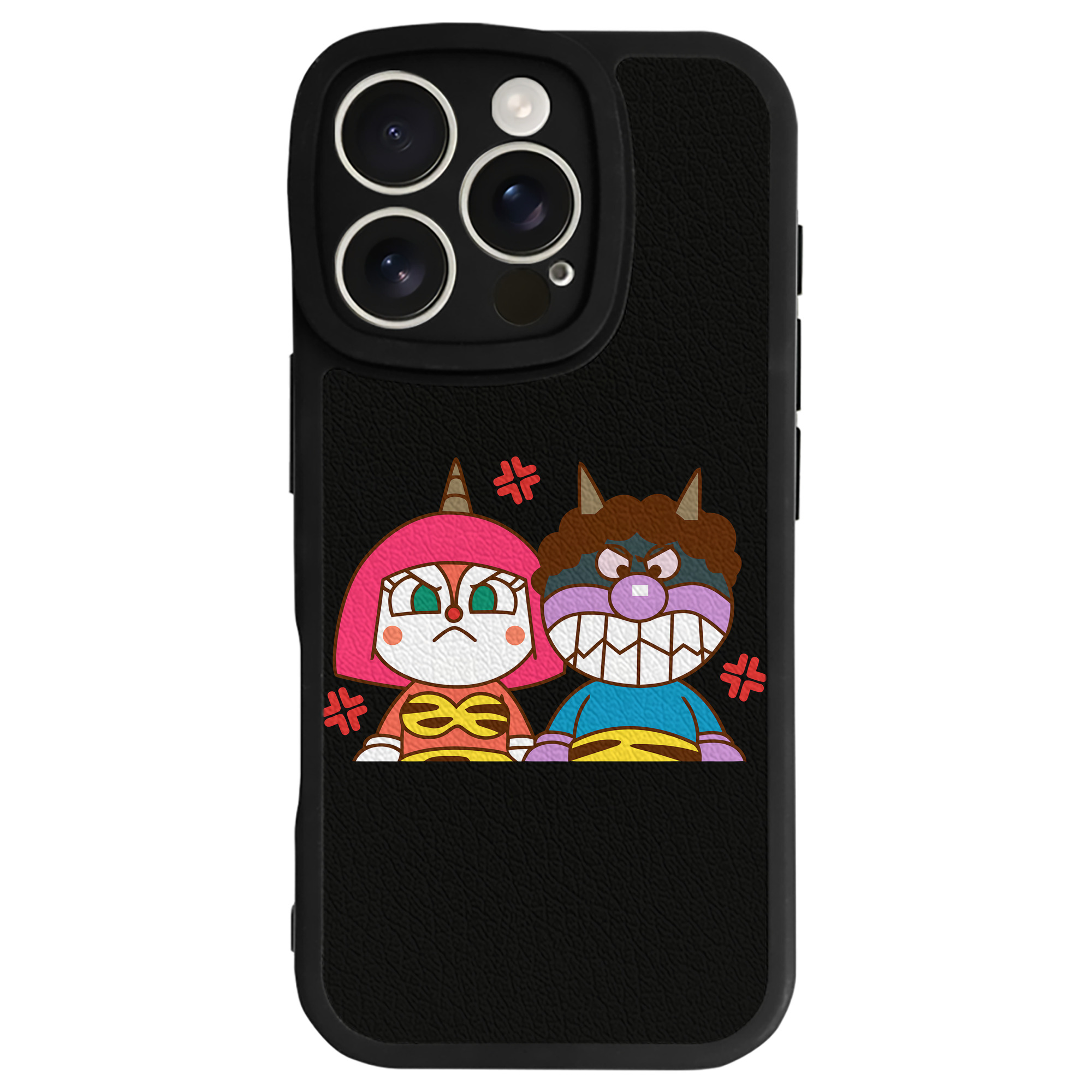 （画像用） アンパンマン Anpanman 【iPhone 16シリーズ対応】シリコンスマホケース（レザー調） 材質：シリコン